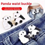 Resim 4 adet Panda Bel Tokası, Ayarlanabilir Dikişsiz Pantolon Bel Küçültücü, Çıkarılabilir Metal Sıkıştırıcı Düğmeler, Pantolon Uyum Ayarlayıcı Hızlı Bağlayıcılar, Moda Aksesuarı 