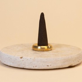 Resim Travertine Conical Incense Burner 