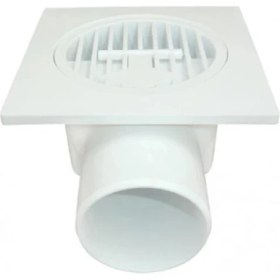 Resim LTG Nova Plastik Yer Süzgeci 10X10 cm 50 mm Yandan Çıkış 