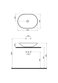 Resim Newarc Trend Tezgah Üstü Lavabo 60 Cm Krom 