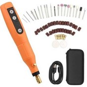 Resim Pazly Usb Şarjlı 5v Döner Alet Seti - Kesme, Zımpara, Gravür Aksesuarları Döşeli, Taşınabilir Döner Alet 