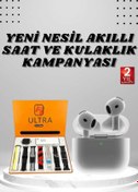 Resim Clevora 7 Kordonlu Akıllı Saat Ve 3.Nesil Kulaklık Dokunmatik Ekran Sesli Görüşme Yapabilen 