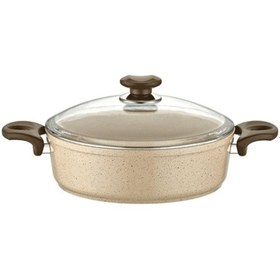 Resim Gülsan Safran Granit Basık Tencere 22 CM 