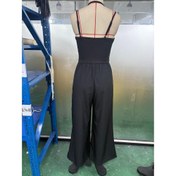 Resim Kadınlar İçin Şık Askılı Kolsuz Tulum - Esnek Olmayan Resmi ve Günlük Kıyafet, Tüm Mevsimler İçin Parti, Ofis, Casual Stil, Makinede Yıkanabilir Kadın Giyim, Partiye Uygun, Kolsuz Tasarım, Parlak Bitiş, Moda Tutkunları İçin Tek Parça Elbise, Dayanıklı Yapım 