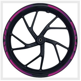 Resim Yamaha Motorsiklet Mor-pembe Reflektörlü Jant Şeridi 17 Inç Takım Halinde Çok Renkli 