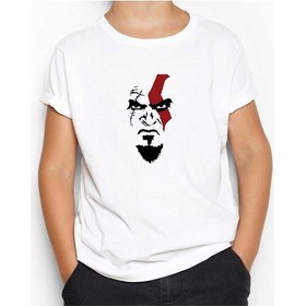 Resim God Of War Kratos Face Beyaz Çocuk Tişört Beyaz 