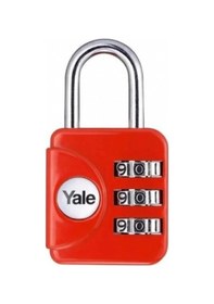 Resim Yale Geniş Tip Mini Şifreli Asma Kilit Kırmızı 