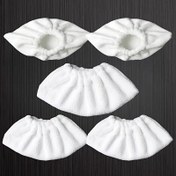 Resim 5 adet Mikrofiber Buhar Mop Pedleri, Yenilenebilir Kumaş Seti, Karcher EasyFix SC2 SC3 SC4 SC5 ile Uyumlu, Ahşap, Fayans, Laminate, Halı ve Banyo Temizliği için 