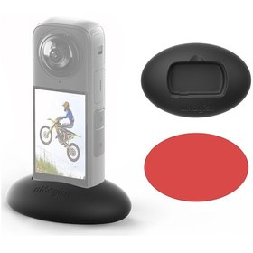 Resim Geeroyoo Insta360 X4 İçin Çift Taraflı Bantlı Kaymaz Silikon Taban - Masa & Araç Kullanımına Uygun 