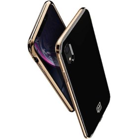 Resim Spigen İphone Xr İle Uyumlu Kılıf La Manon Étui Gold Black Siyah 