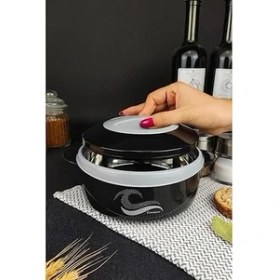 Resim Paslanmaz Çelik Hazneli Yemek Termosu 1000 ml Siyah - CKR3149 