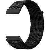 Resim Xiaomi Mi Watch Color 2 Cırtcırt Kumaş Ayarlanabilir Siyah Kordon Gpack