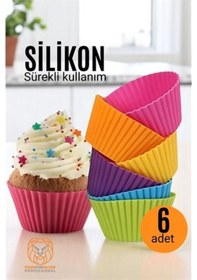 Resim Silikon Muffin Kalıbı - Sürekli Kullanım Muffin Kek Kalıbı 6 Adet 721702 Diğer 