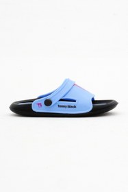 Resim Tonny Black Çocuk Unisex Mavi Poli Taban Logolu Terlik 