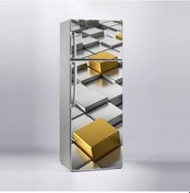 Resim Buzdolabı Sticker Kaplama Dolap Kaplama Etiketi 3D Altın 