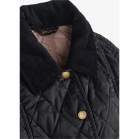 Resim Barbour Summer Liddesdale Kız Kapitone Ceket BK71 Black Gardenia 
