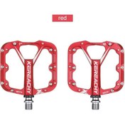 Resim motosergen Kereachy 3 Rulmanlı Alüminyum Alaşımlı Mtb Freeride Bmx Geniş Platform Bisiklet Pedalı Kırmızı 