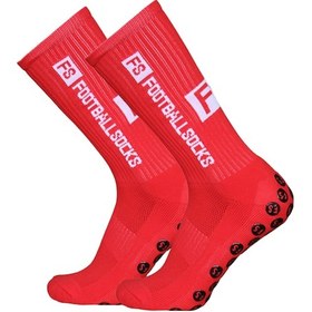 Resim Springsun "yüksek Taban Tutuşlu Spor Çorap - Esnek Ve Nefes Alabilir" Kırmızı 