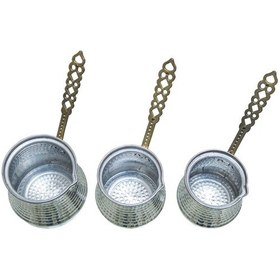 Resim Antepsepeti Alüminyum 3'lü Cezve Seti 
