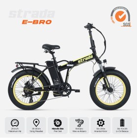 Resim Stradacycles E-Bro 20 Jant Hidrolik Disk Katlanabilir Fat Bike Bisiklet 