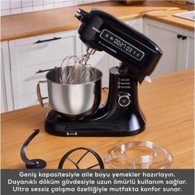 Resim AyrStore Pro Artisan Dijital Ekran Zaman Ayarlı Döküm Mutfak Şefi 1600W Black 