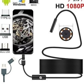 Resim Endoskop 3 İn 1 Yılan Usb Usb Type-c 20 Metre Sert Kablo 