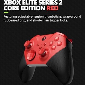 Resim Xbox Elite Series 2 Core Wireless Gaming Controller – Red – Xbox Series X|S, Xbox One, Windows PC, Android, and iOS 