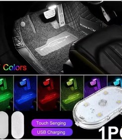 Resim 7 Renk Modlu Dokunmatik Sensörlü Mini Led Lamba 