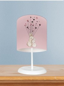 Resim Mekta Home Bebek Ve Çocuk Odası Sevimli Tavşan Desenli Abajur 