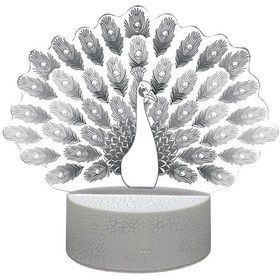 Resim Yaozixa 3d Görsel Led Gece Lambası, Dokunmatik Ve Uzaktan Kumanda, Renkli Dinamik Efekt, Usb/aa Pil Besleme, Yatak Odası Dekoratif Hediyelik Alet Lc-492 Çatlak Desen 