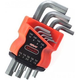 Resim 9 Parça Düz Altı Köşe Alyan Anahtar Takımı 