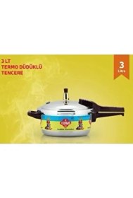 Resim TERMO Alüminyum Düdüklü Tencere 3 Lt Premium Tasarımlı Kullanışlı Mutfak Eşyası 