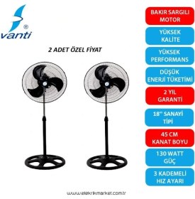 Resim Vanti 130 Watt Sanayi Ayaklı Vantilatör 