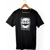 Resim Muggkuppa Mr.robot Çocuk Siyah T-shirt 