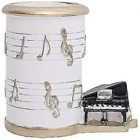 Resim Ganzhoushop Reçine Müzik Piyano Kalem Tutucu,müzikal Melodi Müzik Not Heykel Kalem Tutucu Bardak Kalem Kap Tutucu Piyano Kalem Pot Düzenleyici Makyaj Fırçası Tutucu Fo 