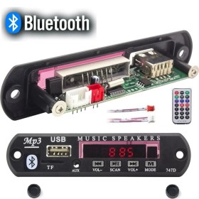 Resim Class 12V Mikrofonlu New Yeni Model Ürün Bluetoothlu Oto Teyp Usb/sd Çevirici Aux Kumandalı 