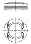 Resim MAHLE 0122200 Piston + Segman Std 73.40Mm ( Opel : Corsa Astra Agila Z 1.2 Xep ) (WP854536) 