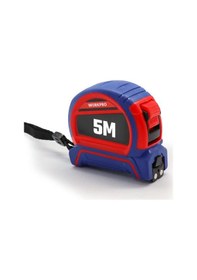 Resim Workpro Wp261041 5mx25mm Naylon Kaplama Sarı Çift Taraflı Manyetik Çelik Şerit Metre Fr Wp261041 1 M - 2 M - 3 M - 5 M 
