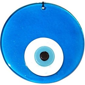 Resim Mavi Renk 16 Santimetre El Yapımı Cam Nazar Boncuğu Duvar Süsü 02-10mm 5yards 