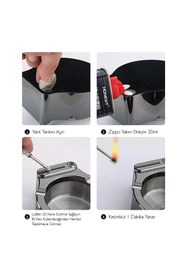 Resim Epilons Metal Çakmaklı Küllük Yakıt İle Çalışır 