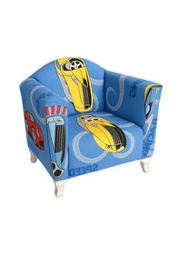 Resim Araba Temalı 0/6 Yaş Ayaklı Çocuk Koltuğu Mavi 