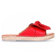 Resim Bueno Shoes Kırmızı Deri Kadın Espadril Terlik 01wl4605 