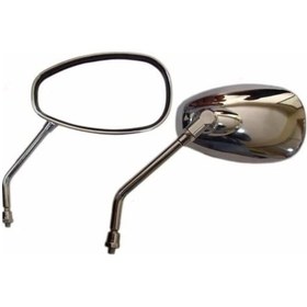 Resim Motosiklet Ayna 10Mm Nikel Krom Ayna 