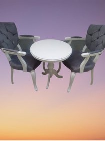 Resim BENGİ TİCARET Fiskos-berjer 18441 Sandalye Kelebek Model Klasik Kayın Aslan Ayak Parlak Beyaz 