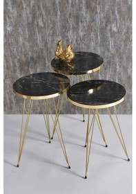 Resim İşsevenler Zigon Sehpa Gold Bendir 