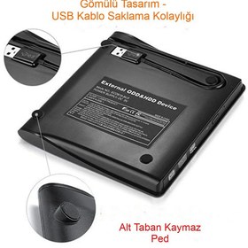 Resim MDS Dvd Rw Sürücü Harici Usb 3.0 Tak Çalıştır Film Oyun Müzik Hızlı Yazdırma Okuma Windows Mac Linux 
