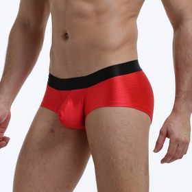 Resim Erkek Yaz İnce Düz Renk Şortları, Nefes Alabilen Spor İç Çamaşırı, Ev İçin Şık ve Seksi Boksörler 