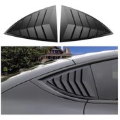 Resim Topnotch Tesla Model Y 2021 2024 Yan Pencere Panjur Kapağı Spor Stil Aksesuar 2 Adet Mat Siyah 