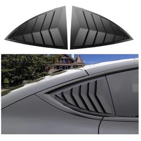 Resim Topnotch Tesla Model Y 2021 2024 Yan Pencere Panjur Kapağı Spor Stil Aksesuar 2 Adet Mat Siyah 