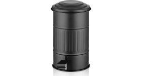 Resim Evim Tatlı Evim Banyo Çöp Kovası Seti Mat Siyah Paslanmaz 